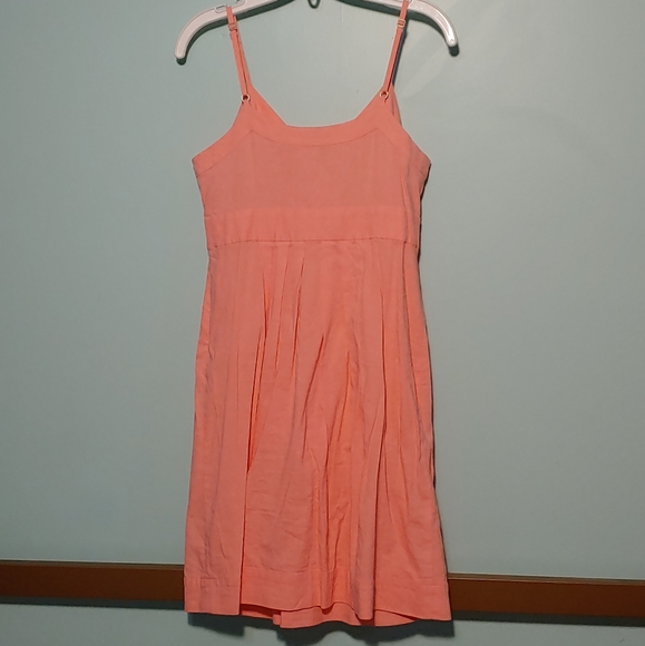 Theory coral summer strappy v-neck dress - Picture 2 of 6